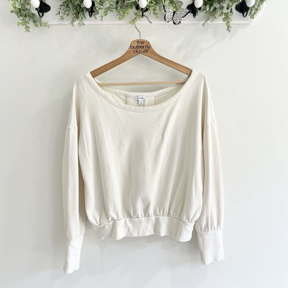 Cuyana Tops - Cuyana White Scoop Neck Baggy Long Sleeve Shirt Sz M 11-5286 6